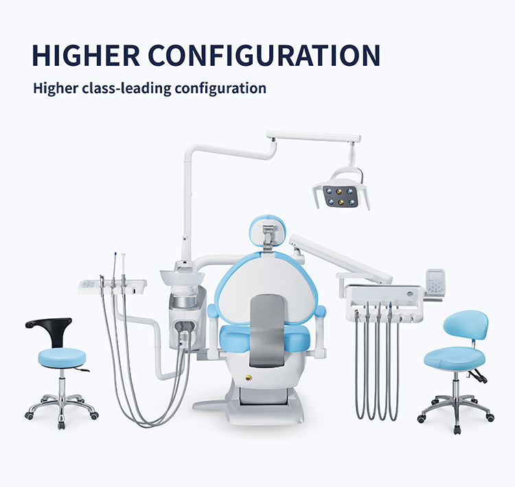 V3 luxury Low cost disinfection dental chair with 2 stools – Foshan ...